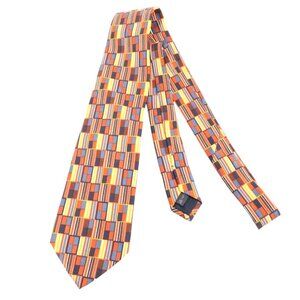 Ermenegildo Zegna x Gonzalo Comella ORO 100% Silk Tie Multicolor Geometric